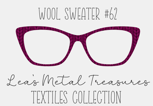 Wool Sweater #62 Eyewear Frame Toppers COMES WITH MAGNETS