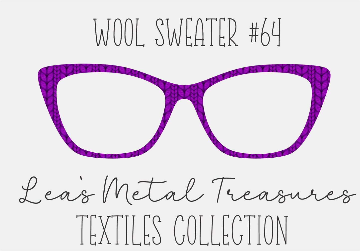 Wool Sweater #64 Eyewear Frame Toppers COMES WITH MAGNETS