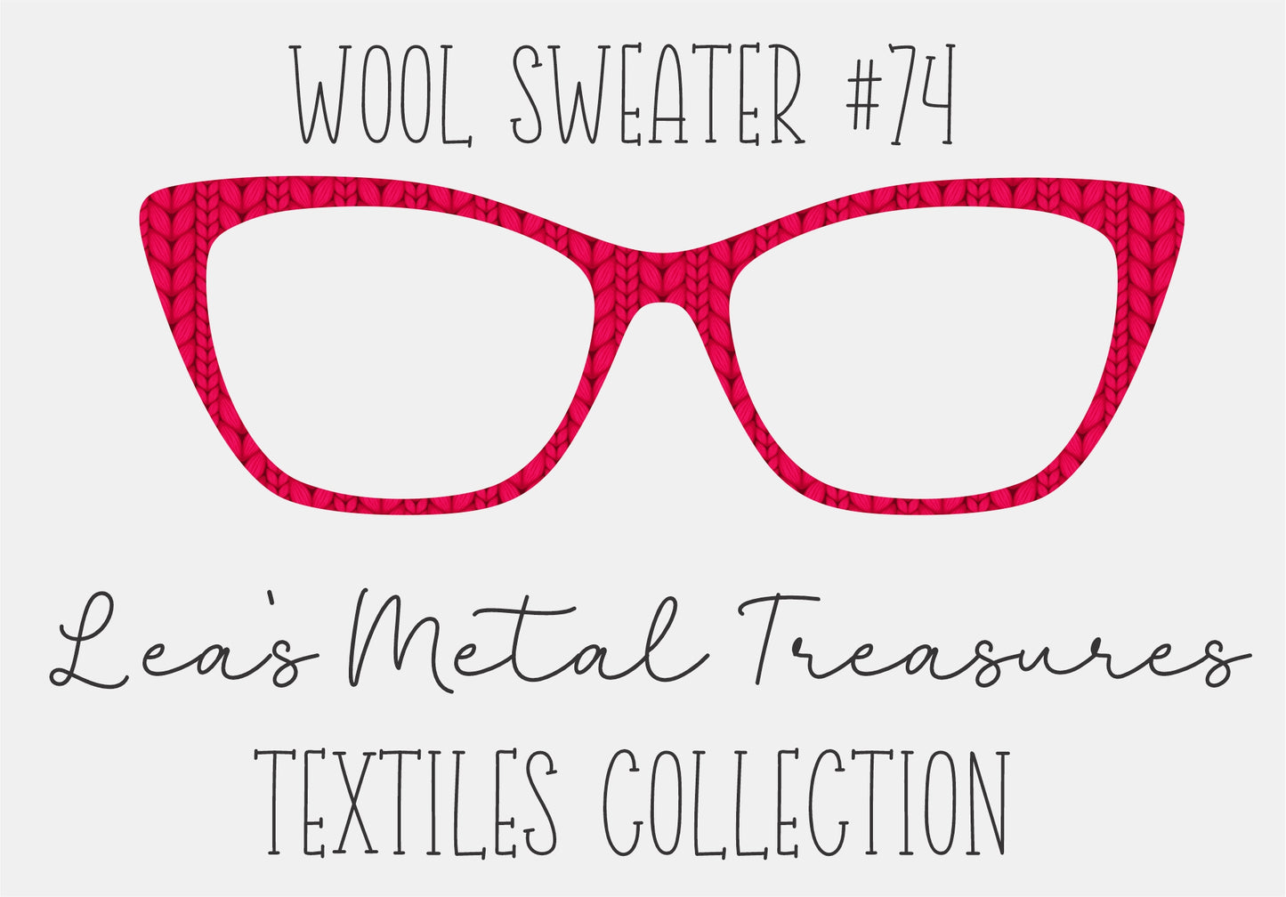 Wool Sweater #74 Eyewear Frame Toppers COMES WITH MAGNETS