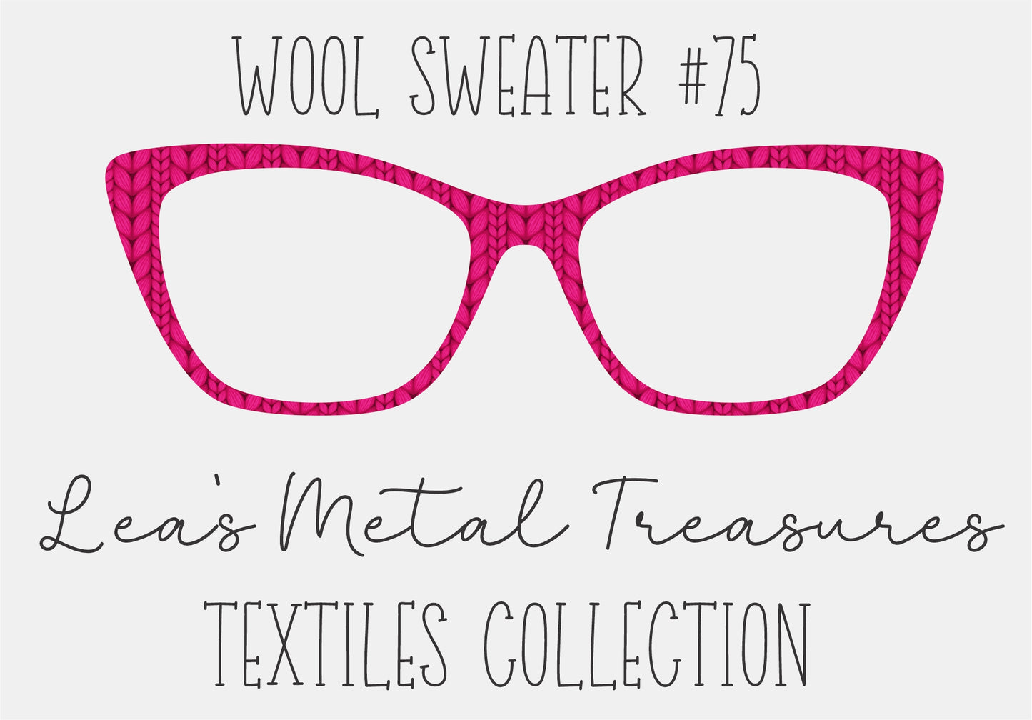 Wool Sweater #75 Eyewear Frame Toppers COMES WITH MAGNETS