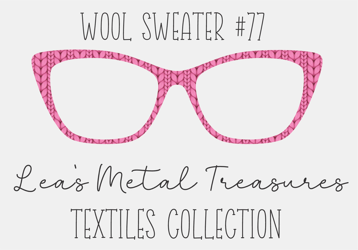 Wool Sweater #77 Eyewear Frame Toppers COMES WITH MAGNETS