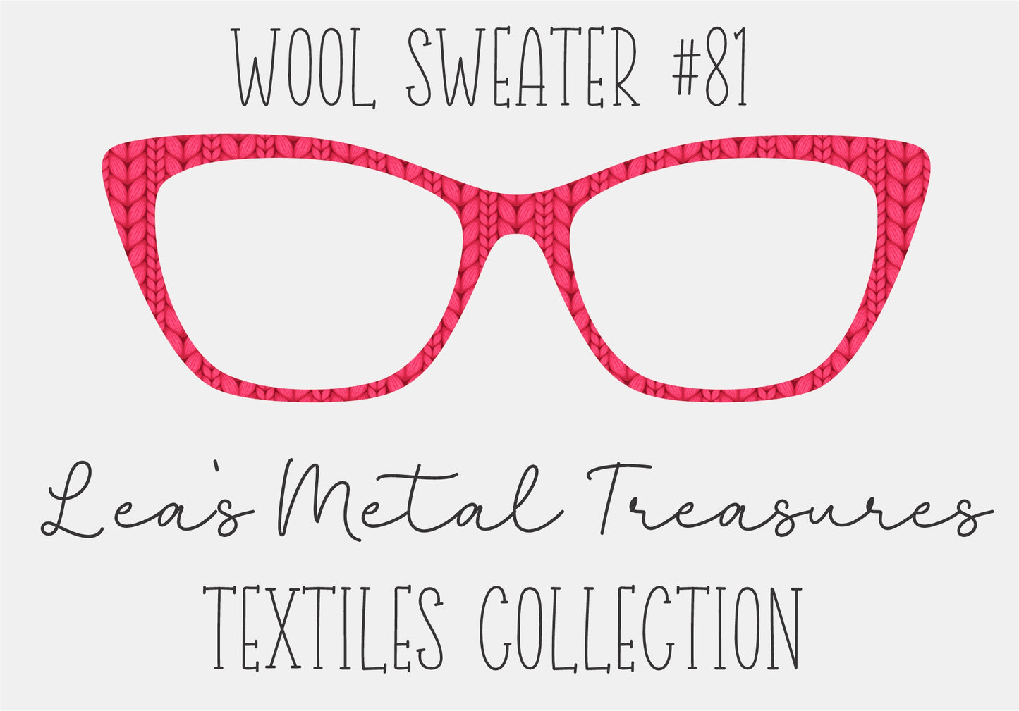 Wool Sweater #81 Eyewear Frame Toppers COMES WITH MAGNETS