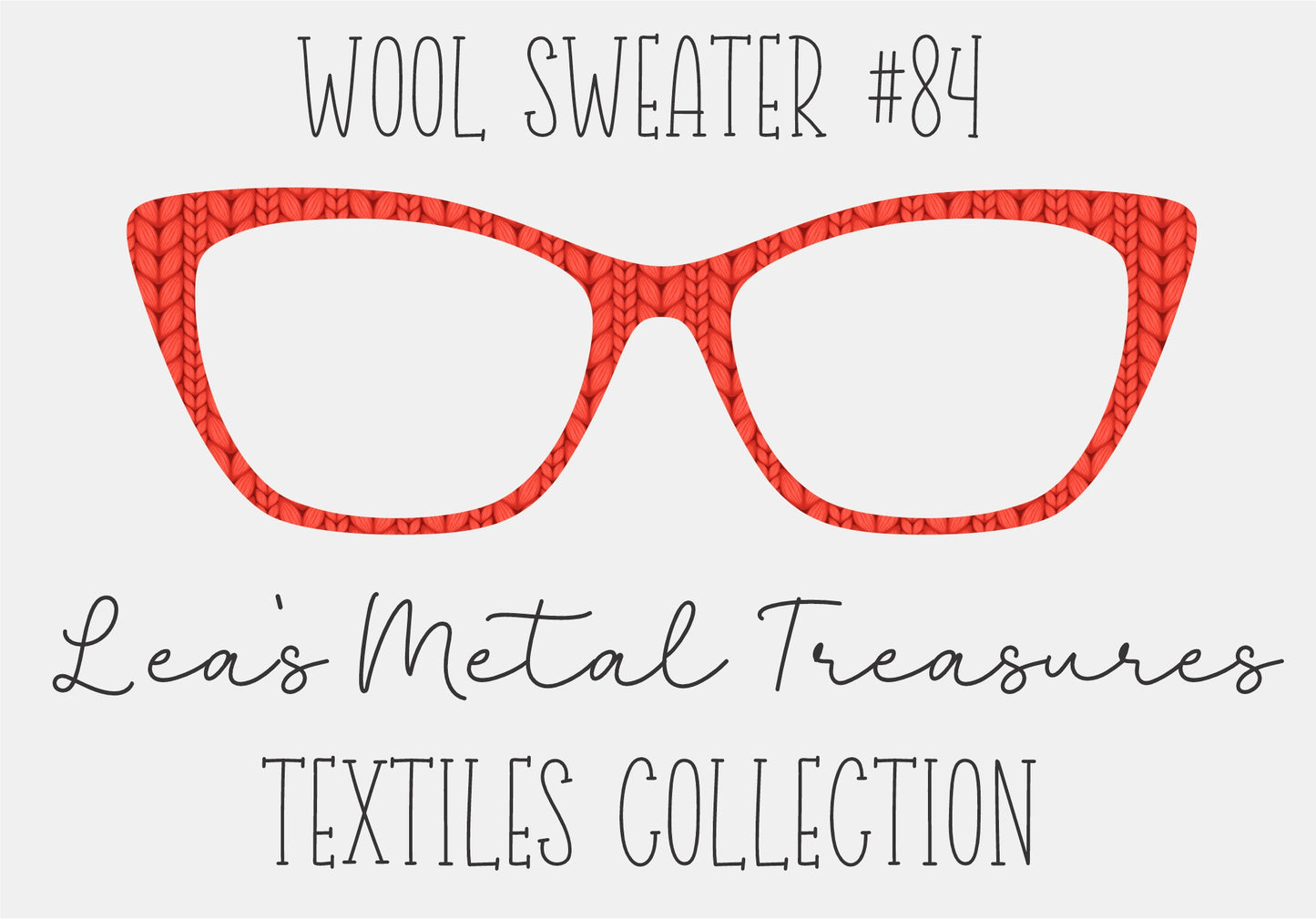 Wool Sweater #84 Eyewear Frame Toppers COMES WITH MAGNETS