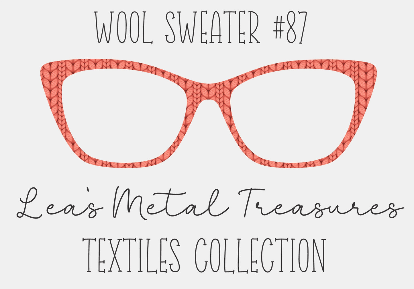 Wool Sweater #87 Eyewear Frame Toppers COMES WITH MAGNETS