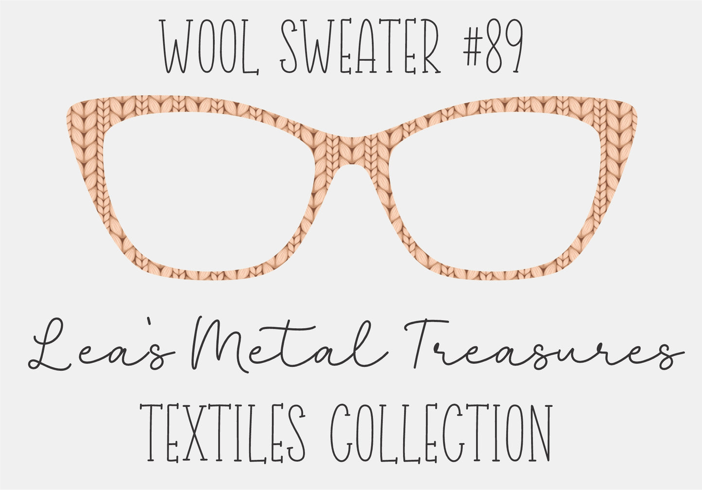 Wool Sweater #89 Eyewear Frame Toppers COMES WITH MAGNETS