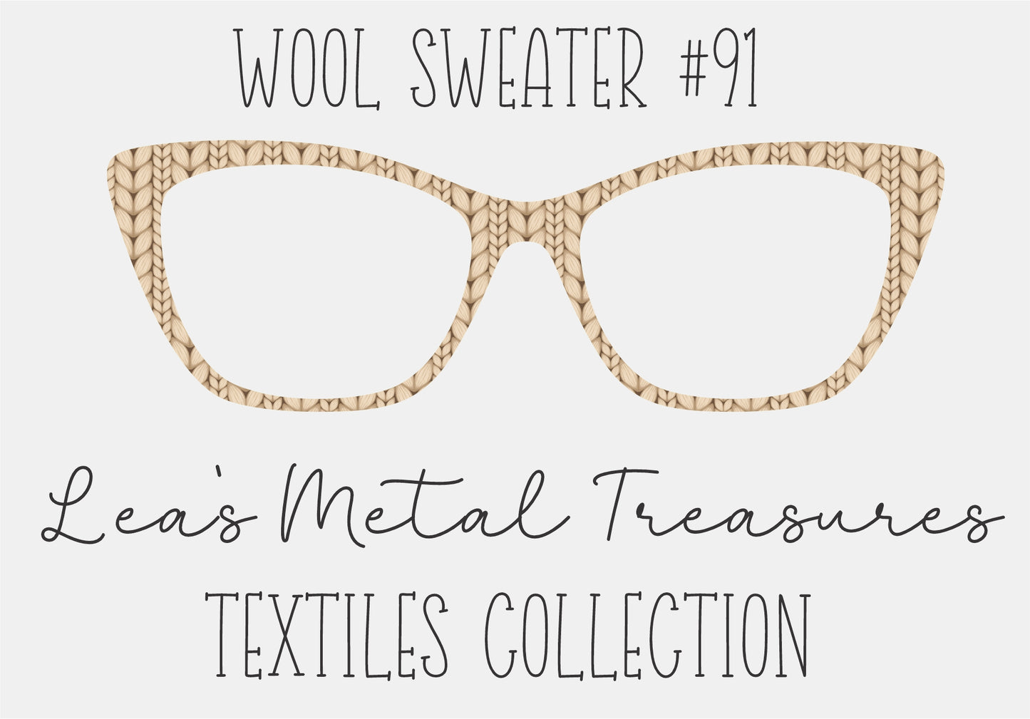 Wool Sweater #91 Eyewear Frame Toppers COMES WITH MAGNETS