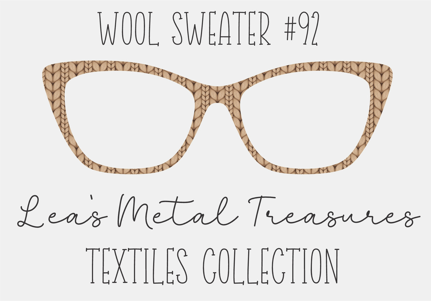 Wool Sweater #92 Eyewear Frame Toppers COMES WITH MAGNETS