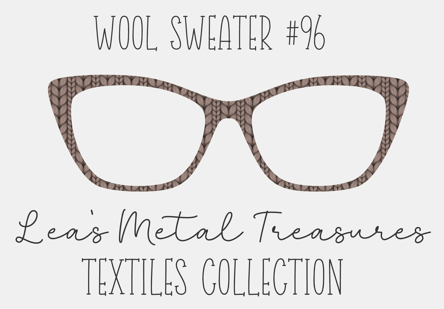 Wool Sweater #96 Eyewear Frame Toppers COMES WITH MAGNETS