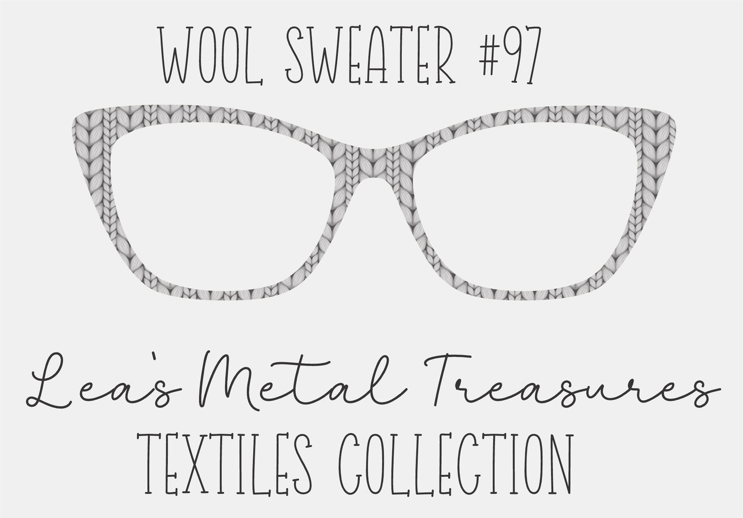 Wool Sweater #97 Eyewear Frame Toppers COMES WITH MAGNETS