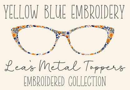 YELLOW BLUE EMBROIDERY Eyewear Frame Toppers