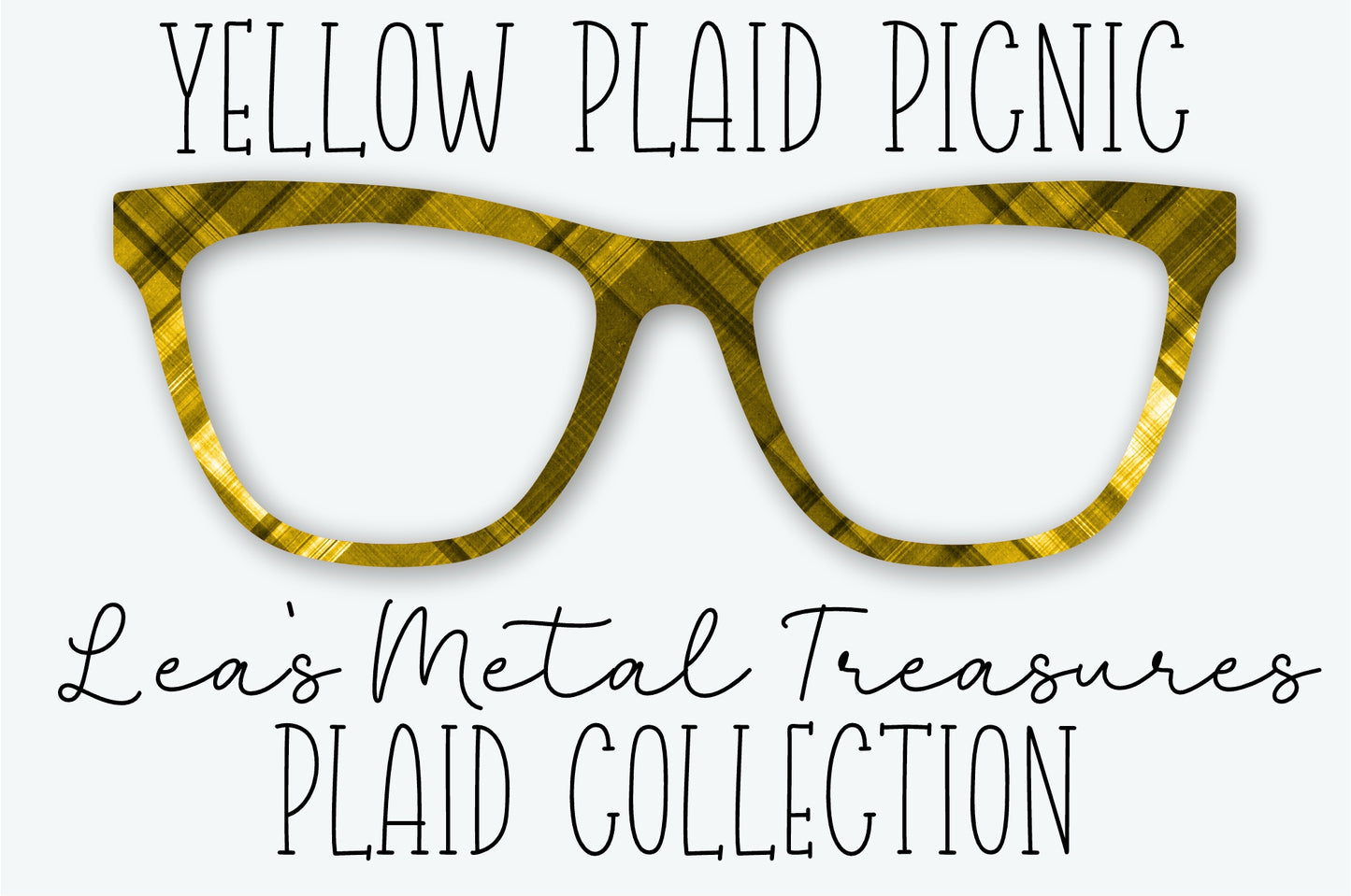 YELLOW PLAID PICNIC Eyewear Frame Toppers SEPTEMBER 2026 TOPPER OF THE MONTH