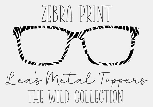 ZEBRA PRINT Eyewear Frame Toppers COMES WITH MAGNETS