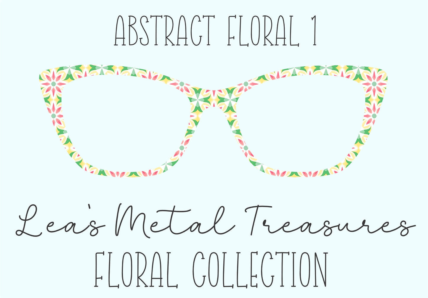 Abstract Floral 1 Magnetic Eyeglasses Topper