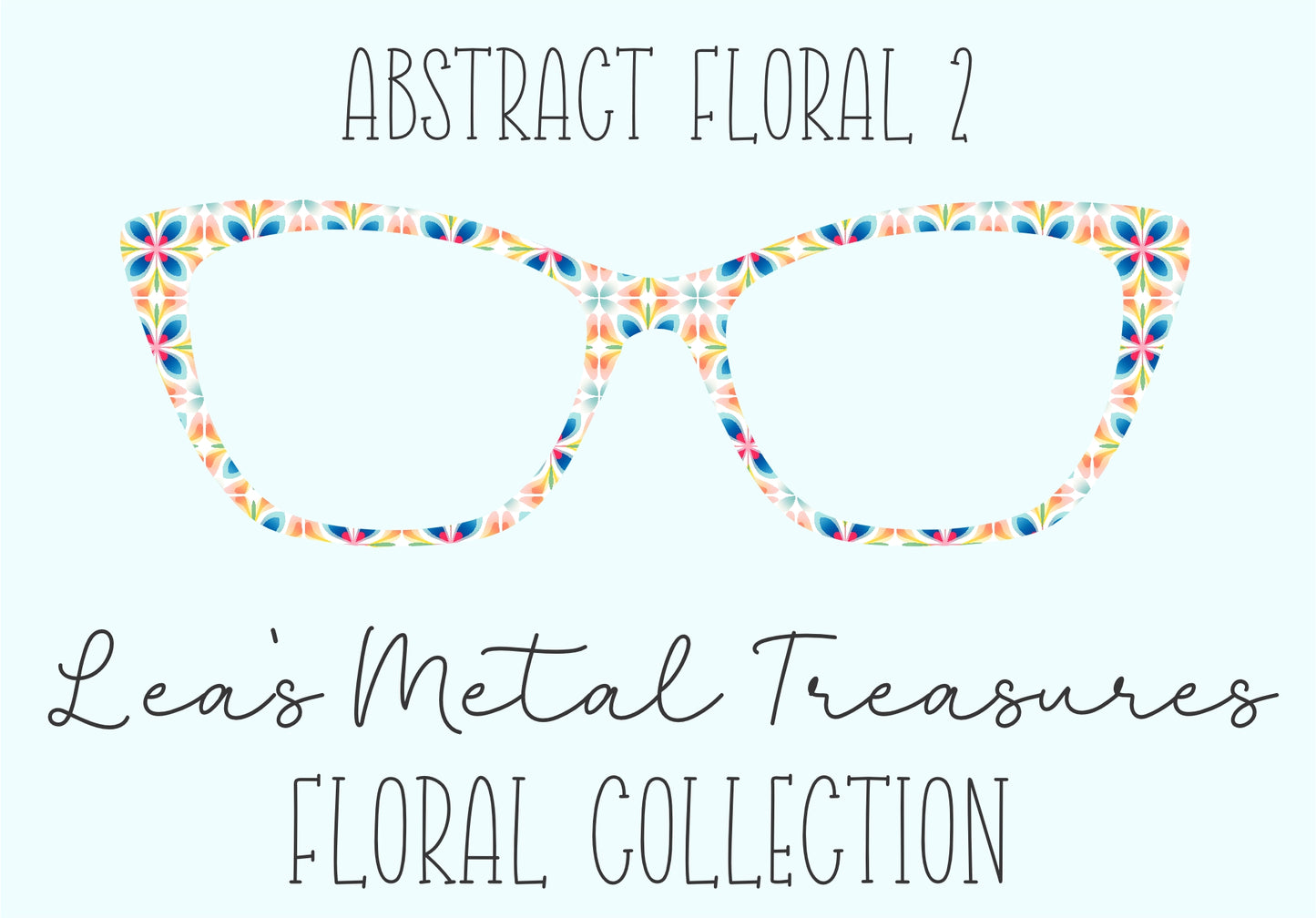 Abstract Floral 2 Magnetic Eyeglasses Topper