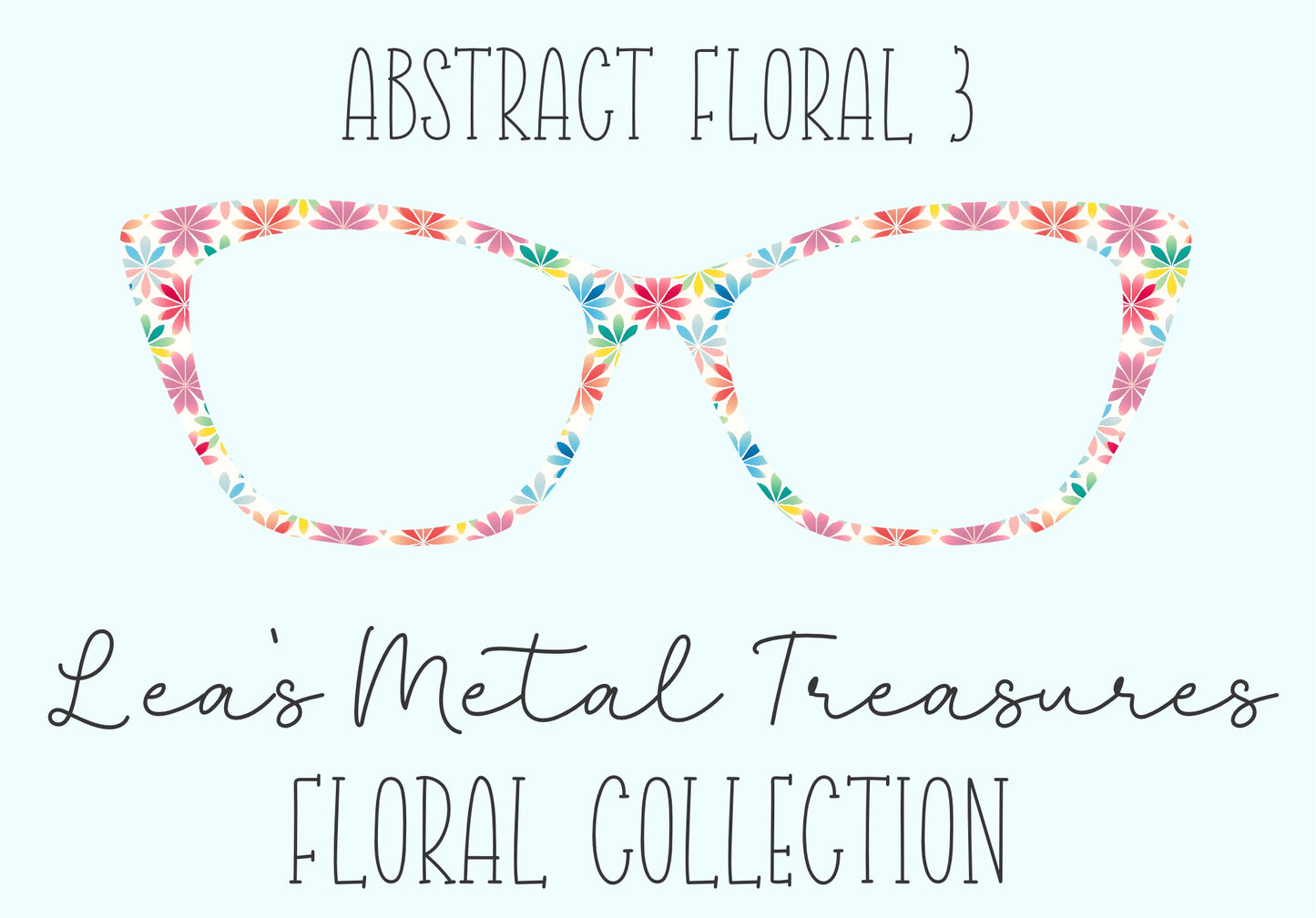 Abstract Floral 3 Magnetic Eyeglasses Topper