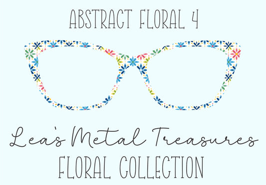 Abstract Floral 4 Magnetic Eyeglasses Topper