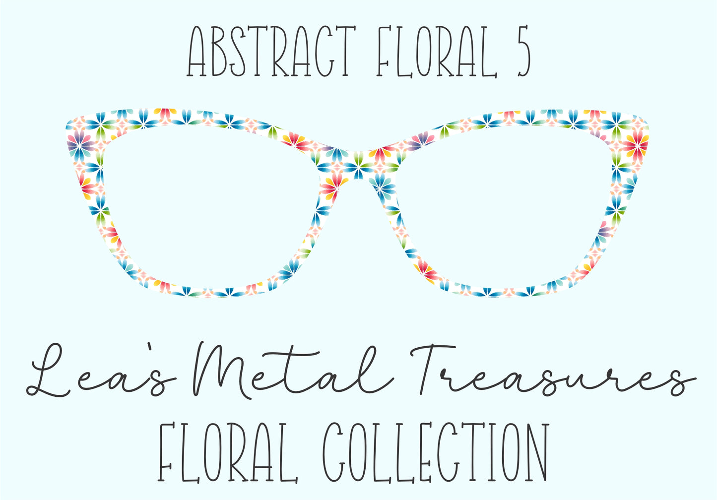 Abstract Floral 5 Magnetic Eyeglasses Topper