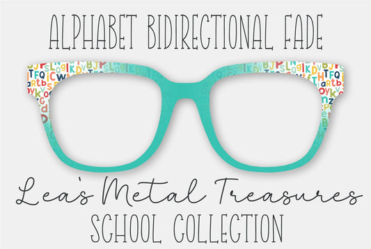 Alphabet BiDirectional Fade Eyewear Frame Toppers COMES WITH MAGNETS