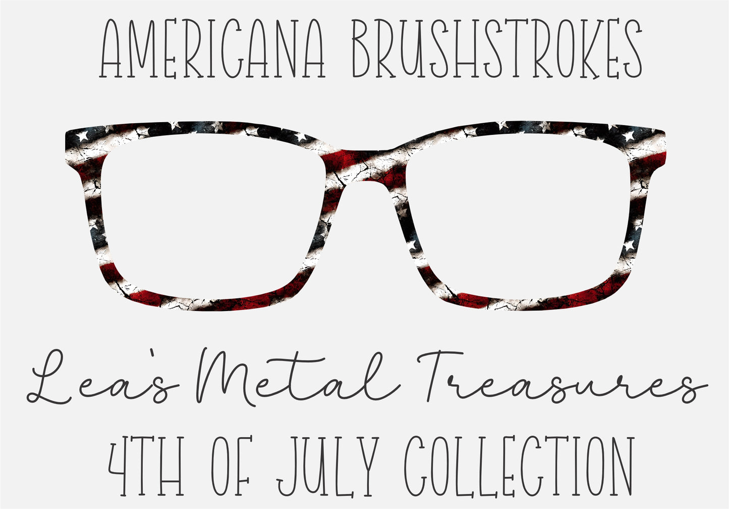 Americana Brushstrokes Eyewear Frame Toppers COMES WITH MAGNETS