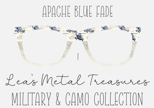 APACHE BLUE FADE Eyewear Frame Toppers COMES WITH MAGNETS