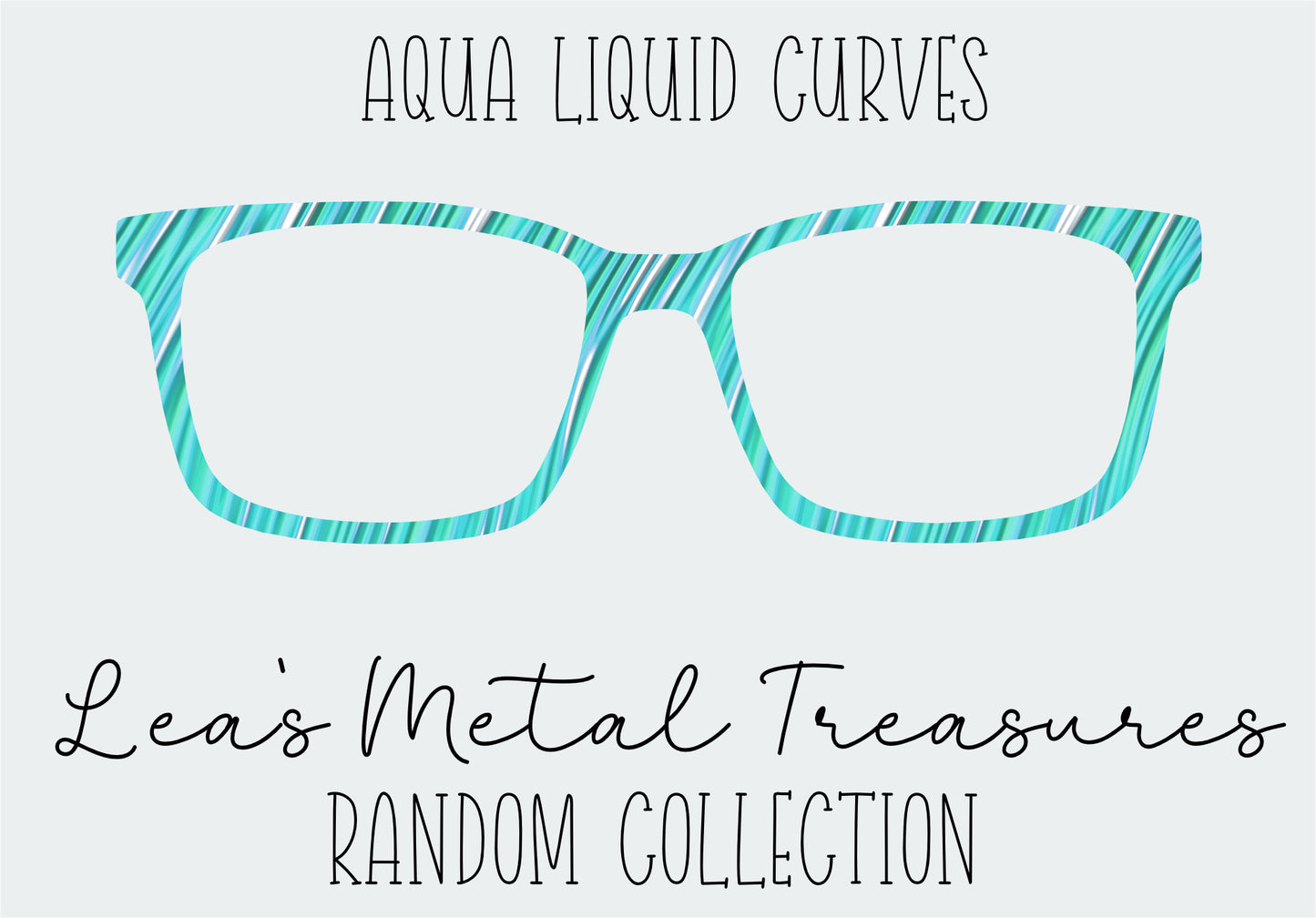 Aqua Liquid Curves Eyewear Frame Toppers