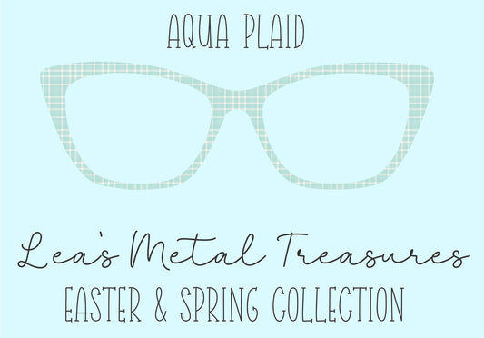 Aqua Plaid • Magnetic Eyeglasses Toppers