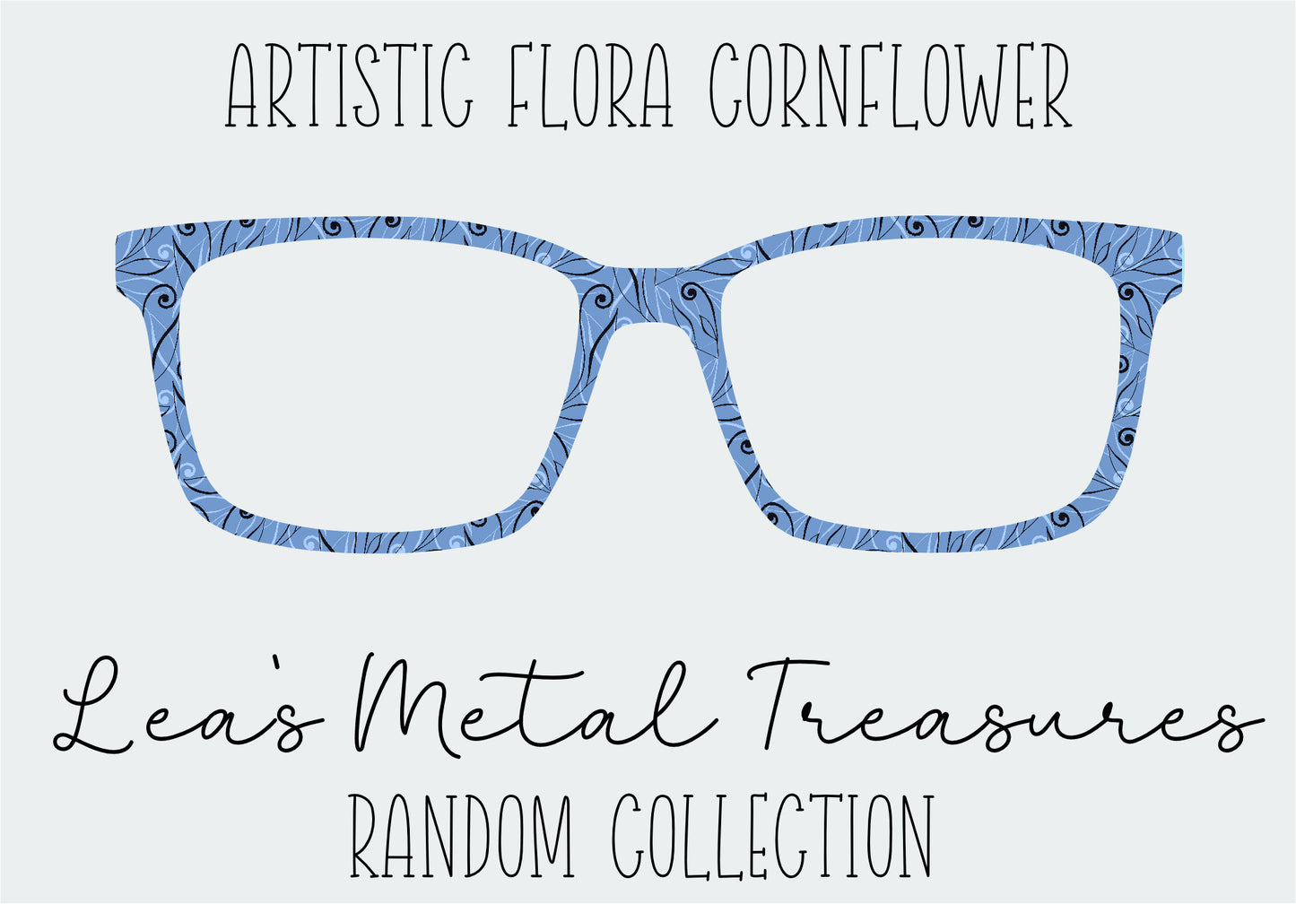 Artistic Flora Cornflower Eyewear Frame Toppers