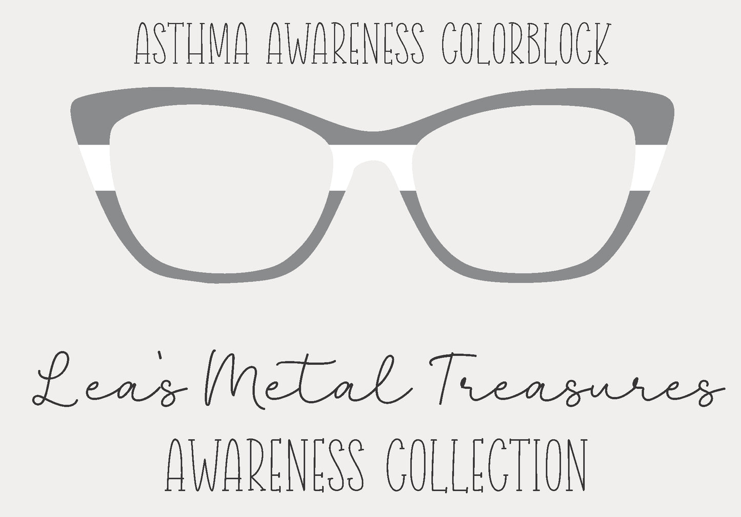 Asthma Awareness Colorblock  Eyewear Frame Toppers