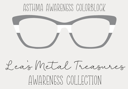Asthma Awareness Colorblock  Eyewear Frame Toppers