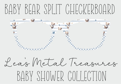 Baby Bear Split Checkerboard Topper COMES WITH MAGNETS