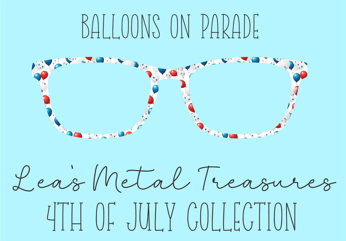 Balloons on Parade Eyewear Frame Toppers