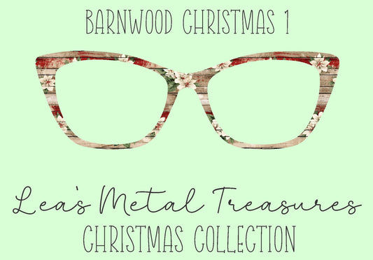 Barn wood Christmas 1 Eyewear Frame Toppers