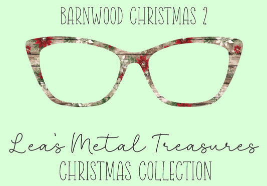 Barn wood Christmas 2 Eyewear Frame Toppers