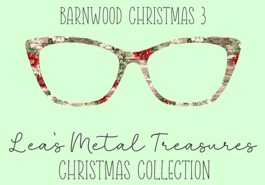 Barn wood Christmas 3 Eyewear Frame Toppers