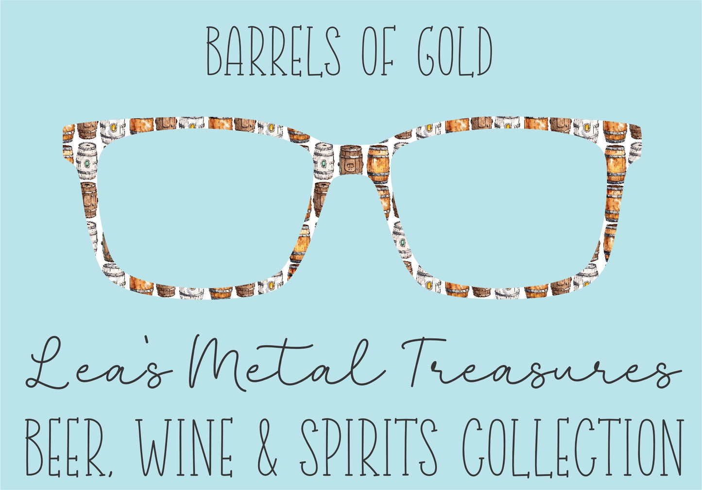 BARRELS OF GOLD Eyewear Frame Toppers COMES WITH MAGNETS
