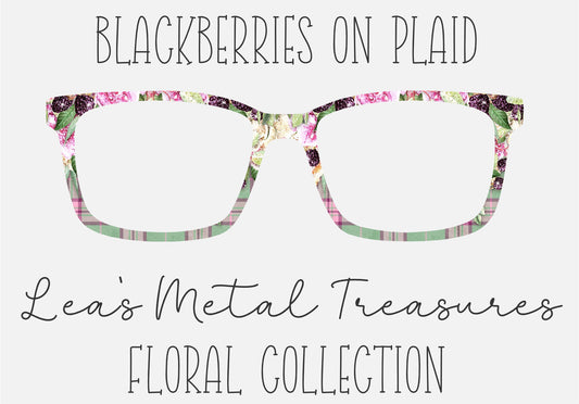 Blackberries on Plaid Eyewear Toppers COMES WITH MAGNETS