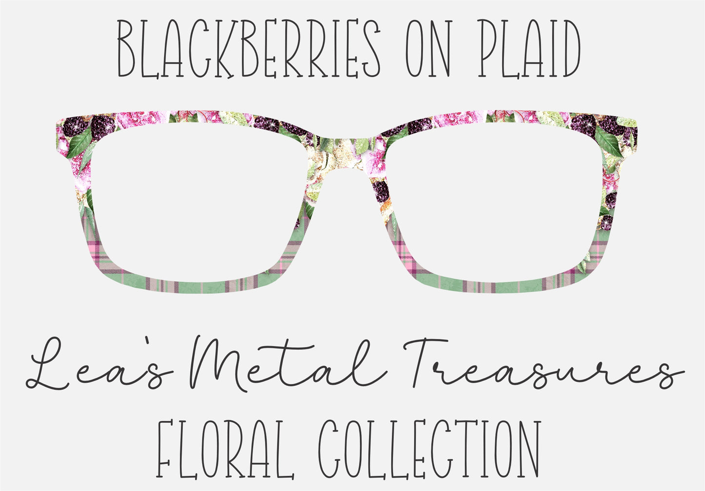Blackberries on Plaid Eyewear Toppers COMES WITH MAGNETS