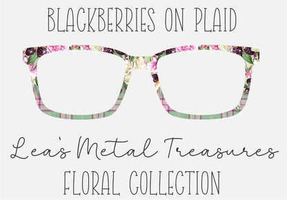 Blackberries on Plaid Eyewear Toppers COMES WITH MAGNETS