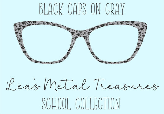 Black Caps on Grey  • Magnetic Eyeglasses Toppers