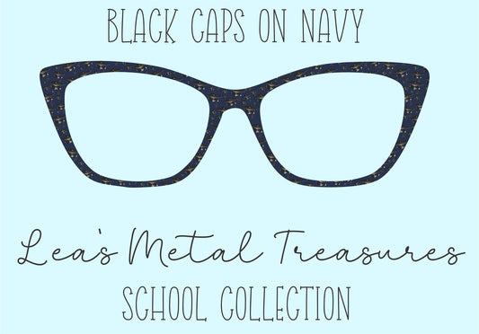 Black Caps on Navy • Magnetic Eyeglasses Toppers