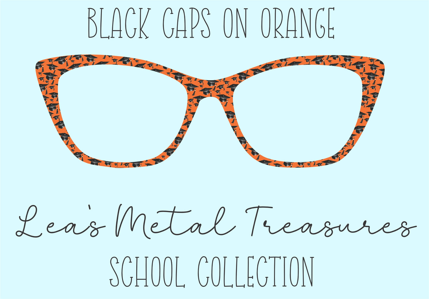 Black Caps on Orange • Magnetic Eyeglasses Toppers