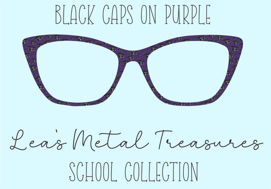 Black Caps on Purple • Magnetic Eyeglasses Toppers