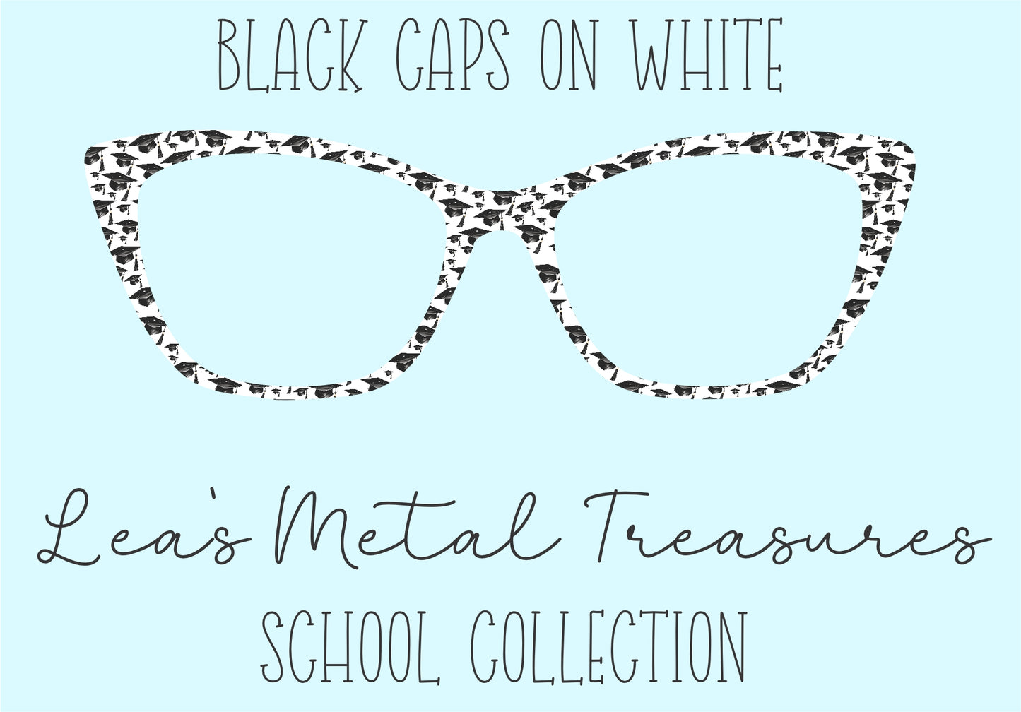 Black Caps on White • Magnetic Eyeglasses Toppers