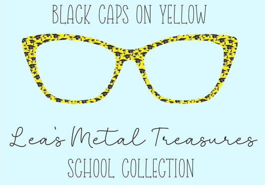 Black Caps on Yellow • Magnetic Eyeglasses Toppers