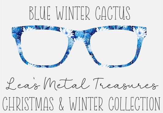 Blue Winter Cactus yewear Frame Toppers COMES WITH MAGNETS