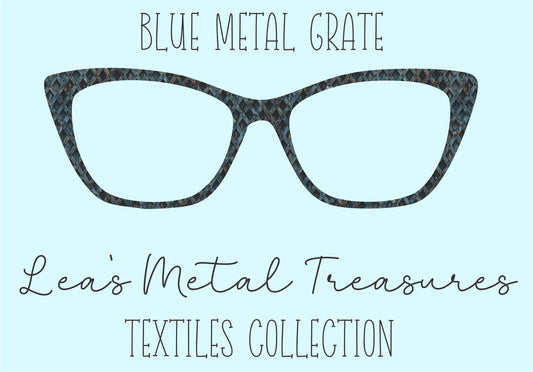 Blue Metal Grate • Magnetic Eyeglasses Toppers