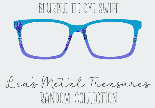 Blurple Tie Dye Swipe Eyewear Frame Toppers