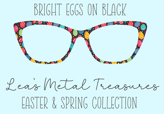 Bright Eggs on Black • Magnetic Eyeglasses Toppers