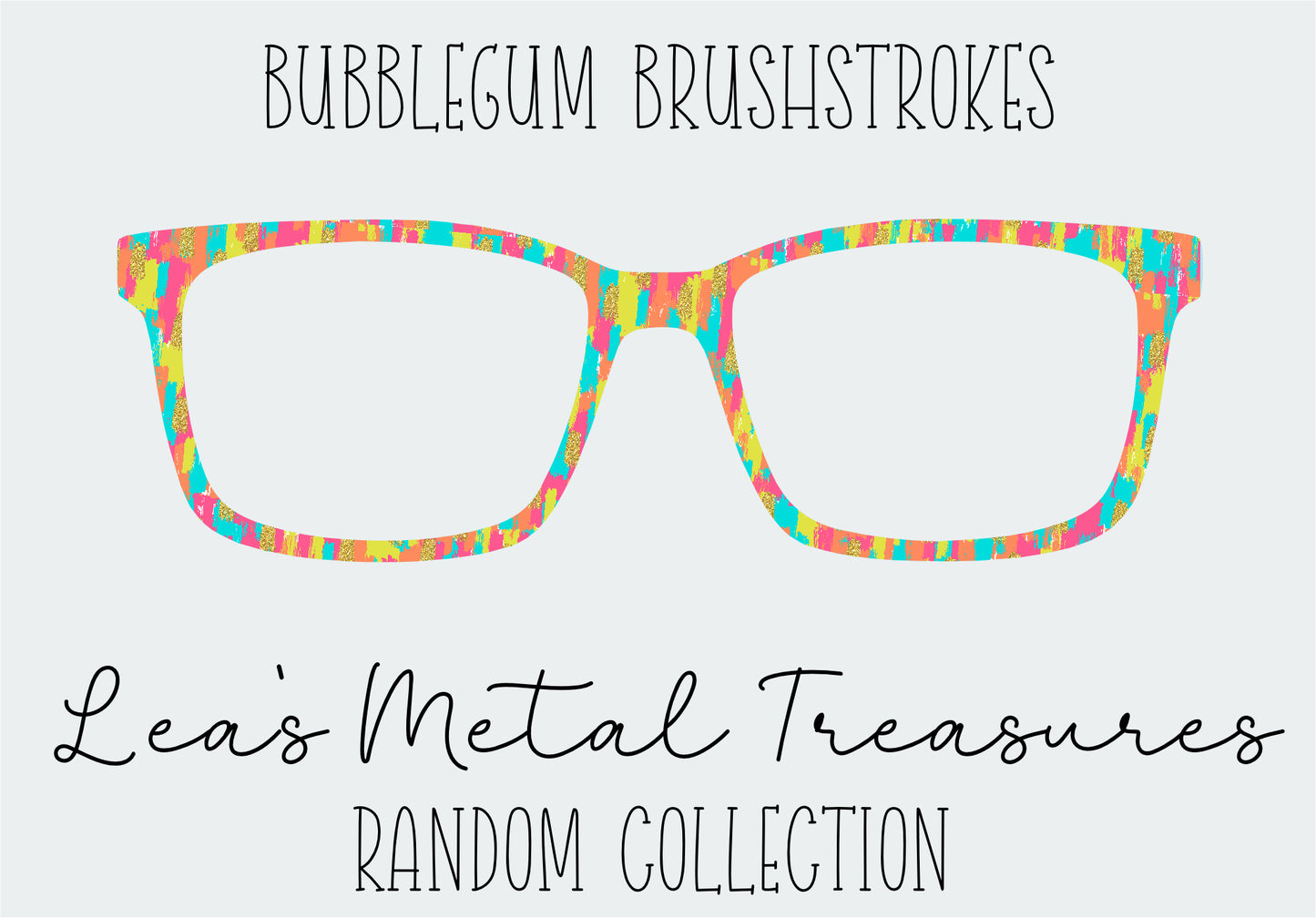 Bubblegum Brushstrokes Eyewear Frame Toppers