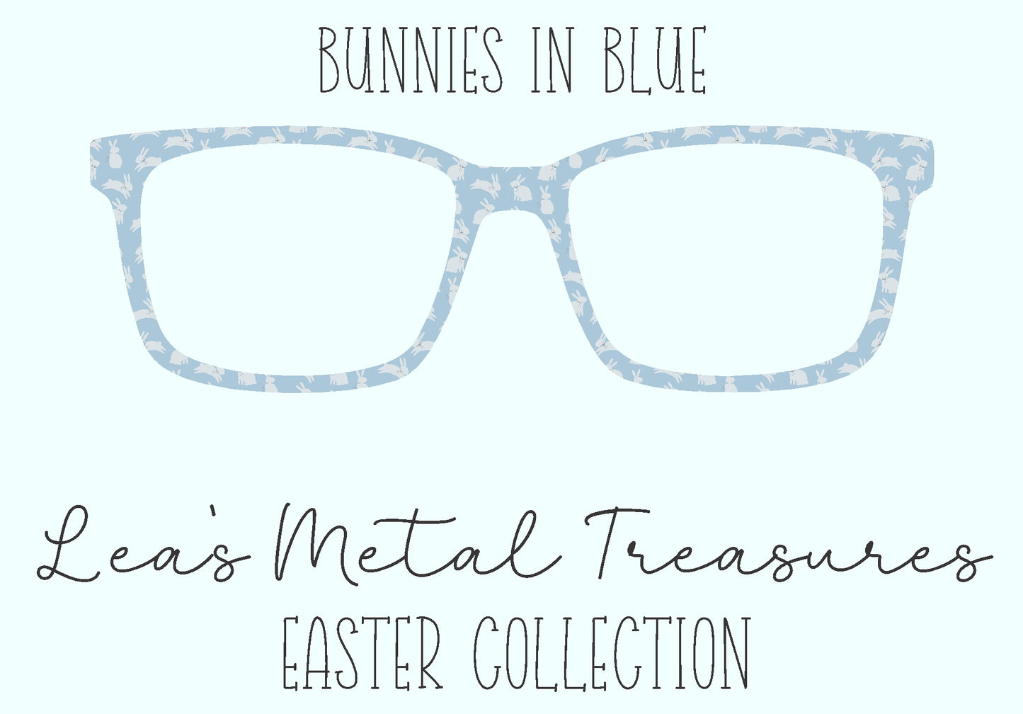 Bunnies in Blue Eyewear Frame Toppers